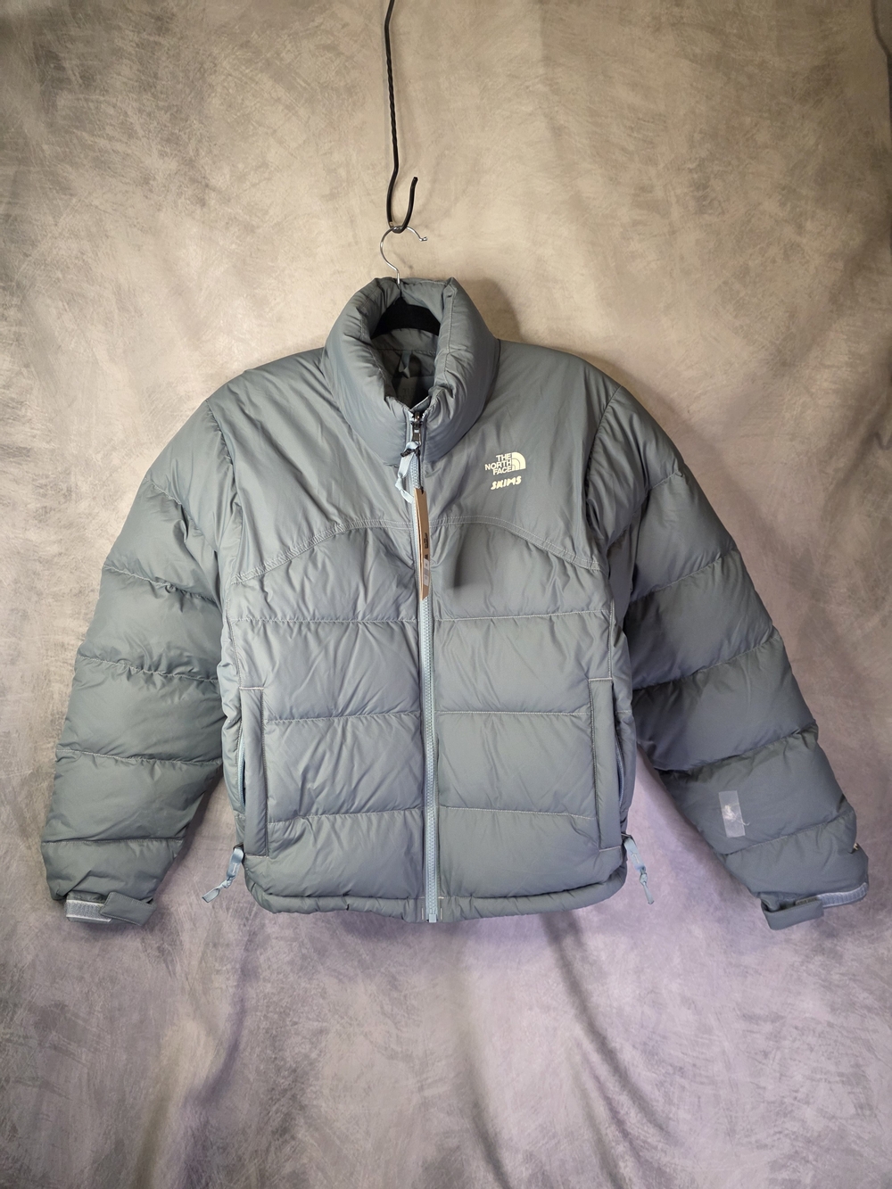 NWT TNF x Skims Nuptse Down Jacket Kyanite Medium AS-IS